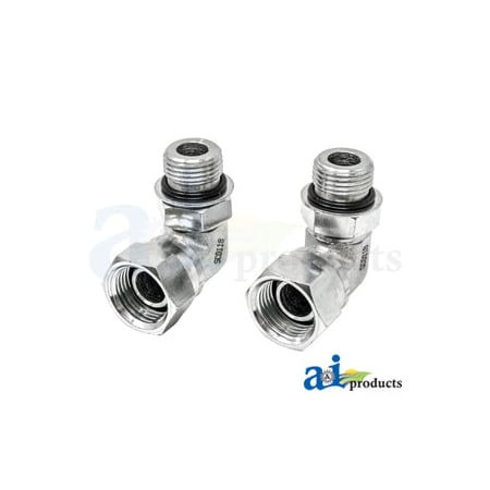 A & I Products 90 Degree Female NPT Swivel X Male ORB Adapter 3.75 x4 x2 A-43B44
